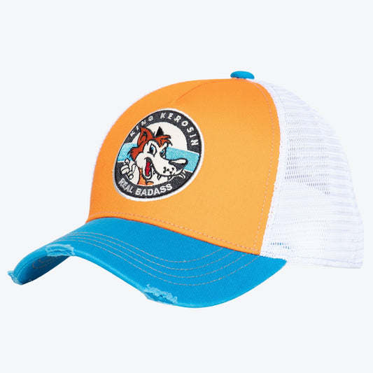 Herren Cap - Real Badass - blue/orange - Dotty&Dan