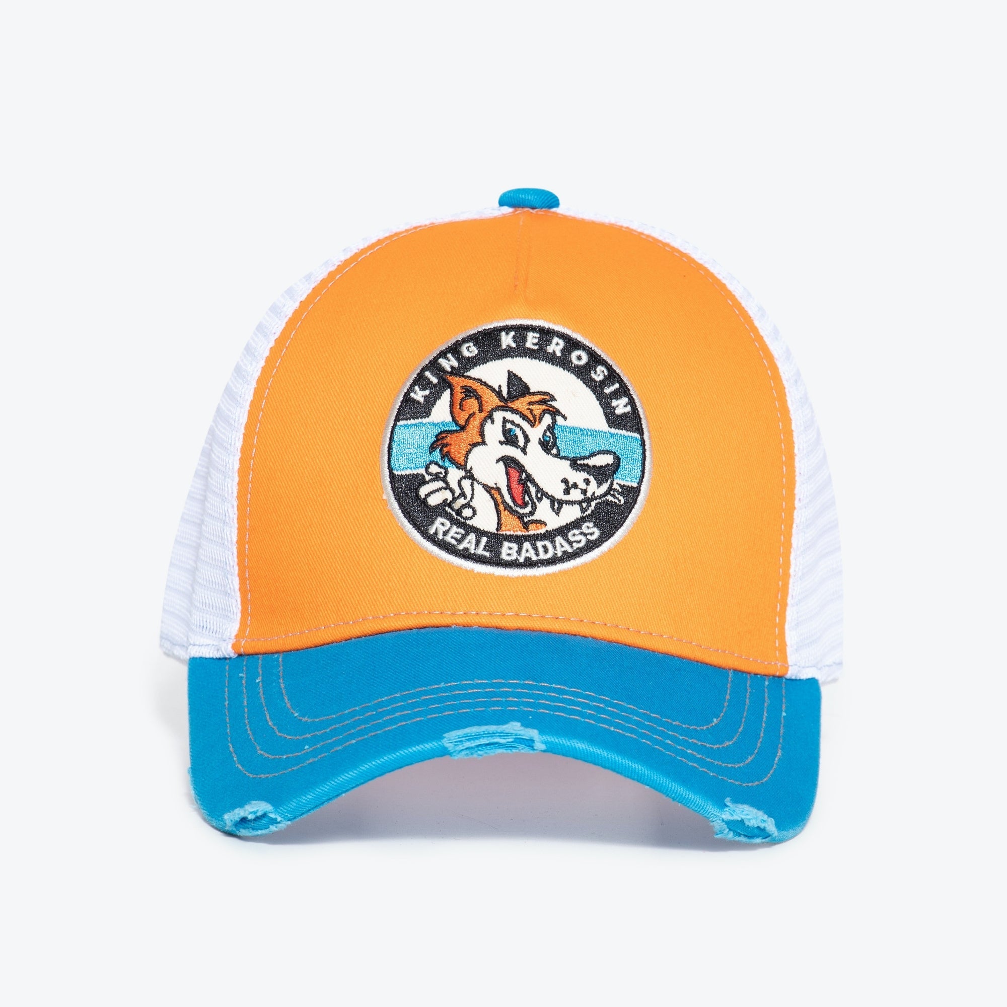 Herren Cap - Real Badass - blue/orange - Dotty&Dan