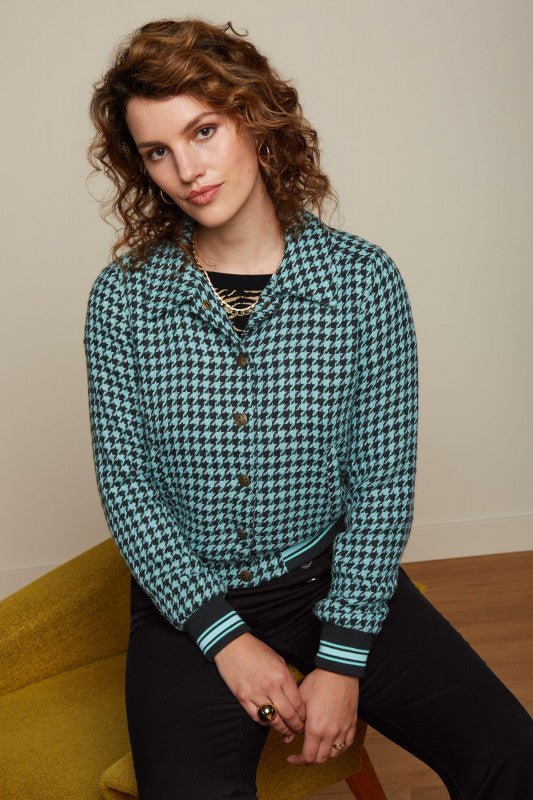 Isa Collar Jacket Rubio Check - black - Dotty&Dan