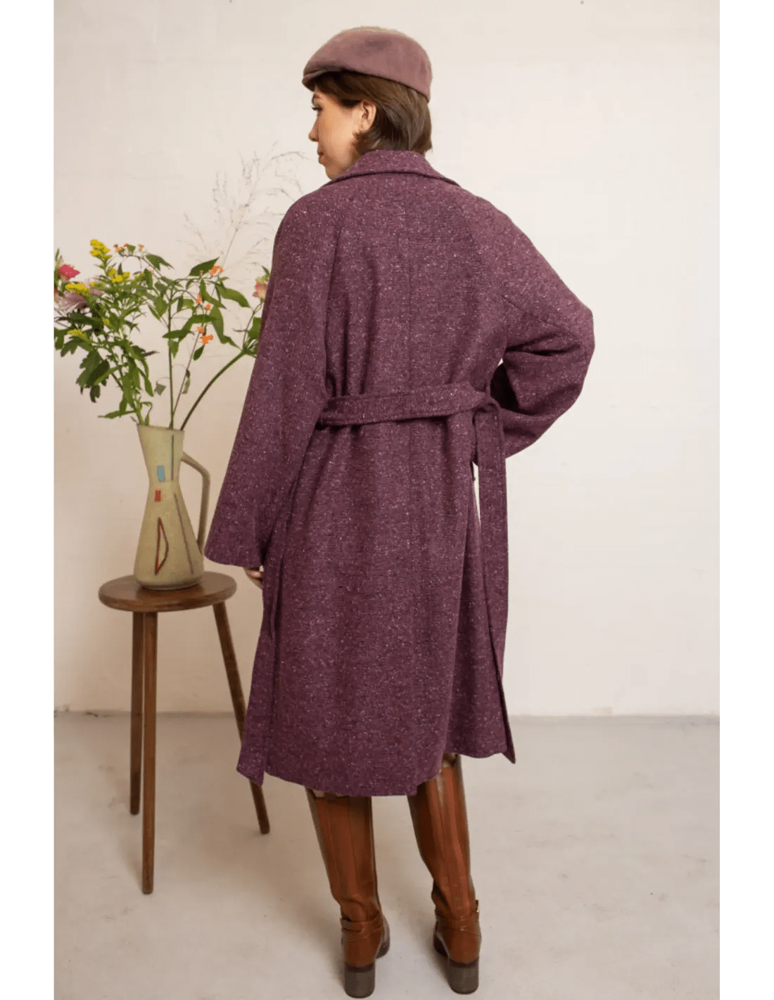 Isia Coat - petrol wool melange - Dotty&Dan