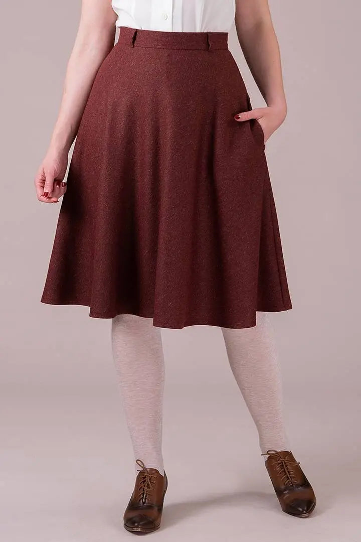 Jazzy A-line skirt - rust salt & pepper - Dotty&Dan