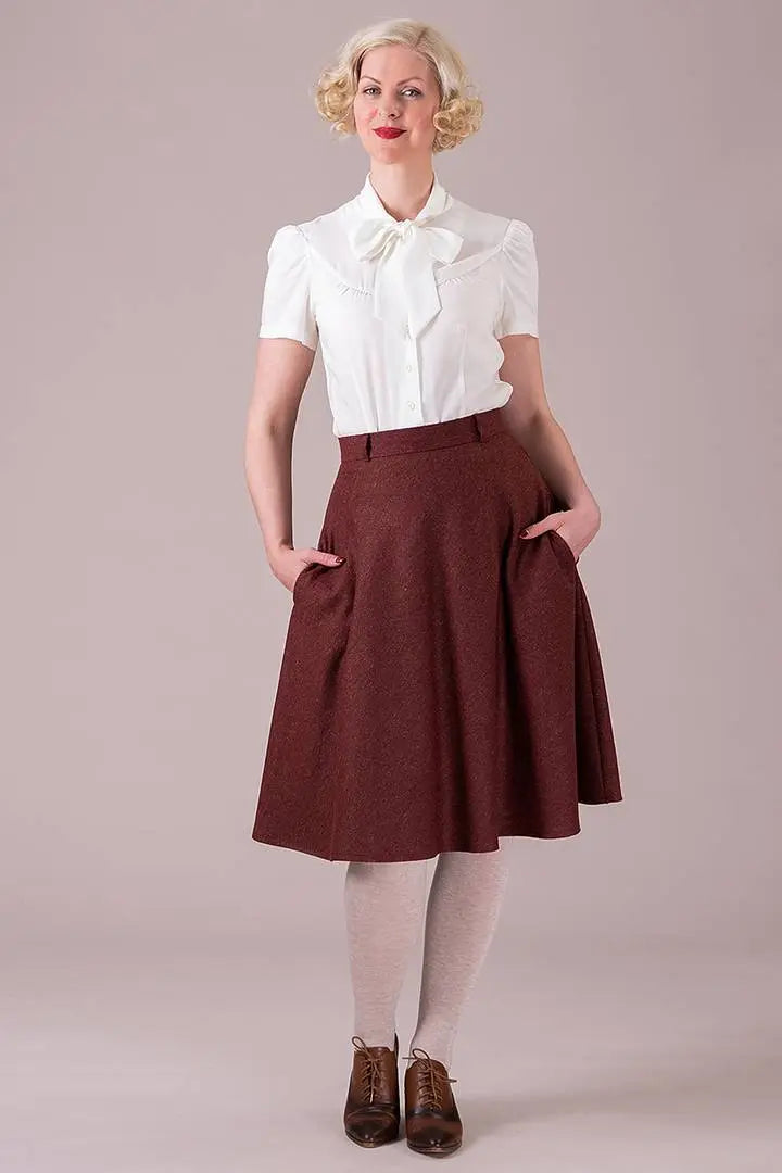 Jazzy A-line skirt - rust salt & pepper - Dotty&Dan