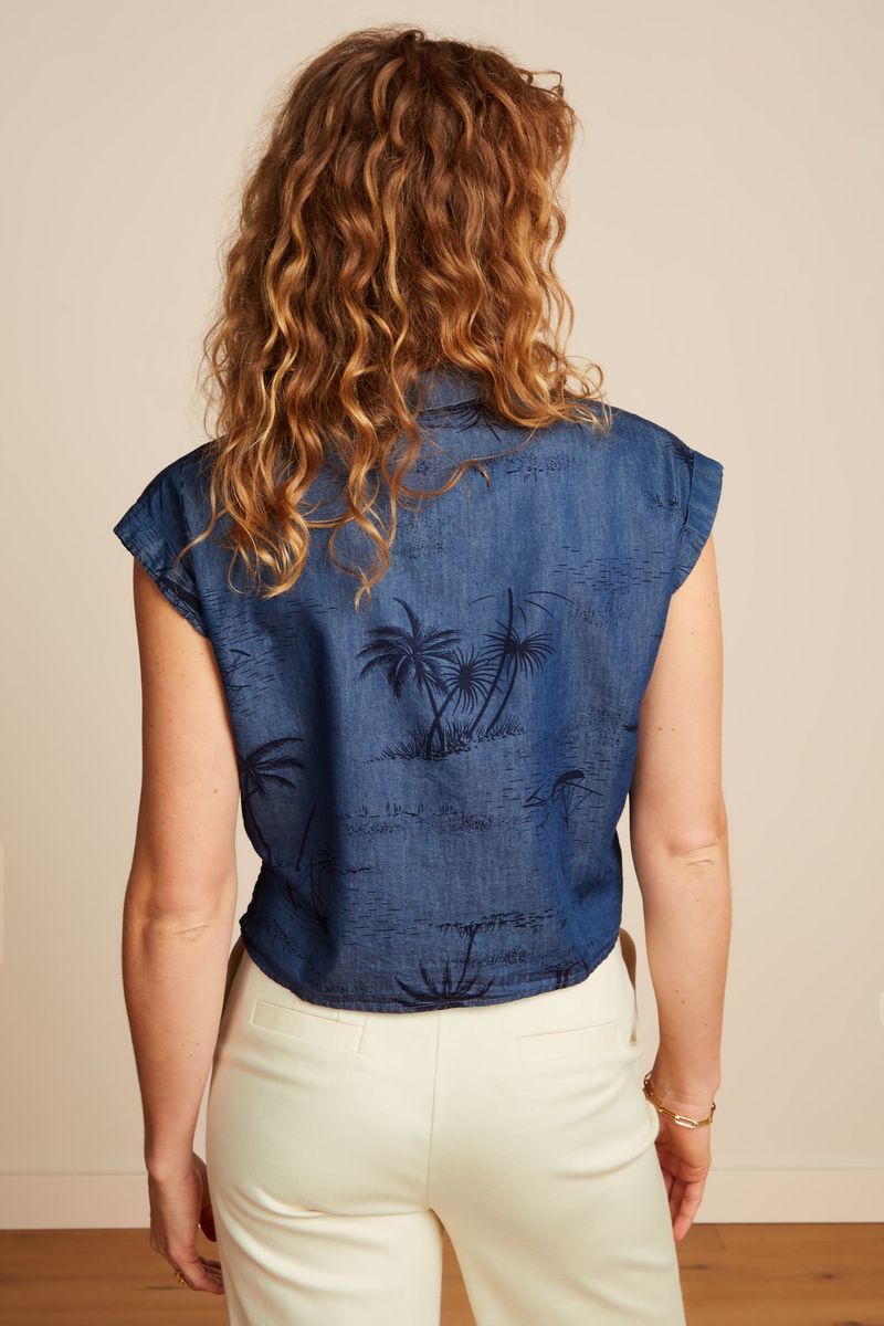 Knot Blouse Daytrip - denim blue - Dotty&Dan