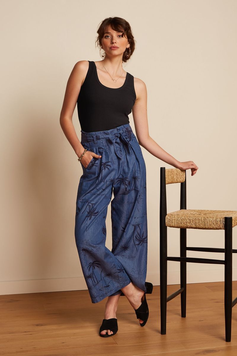 Neva Cropped Pants Daytrip - denim blue - Dotty&Dan