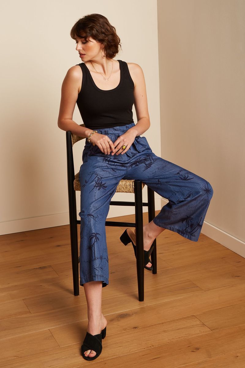 Neva Cropped Pants Daytrip - denim blue - Dotty&Dan