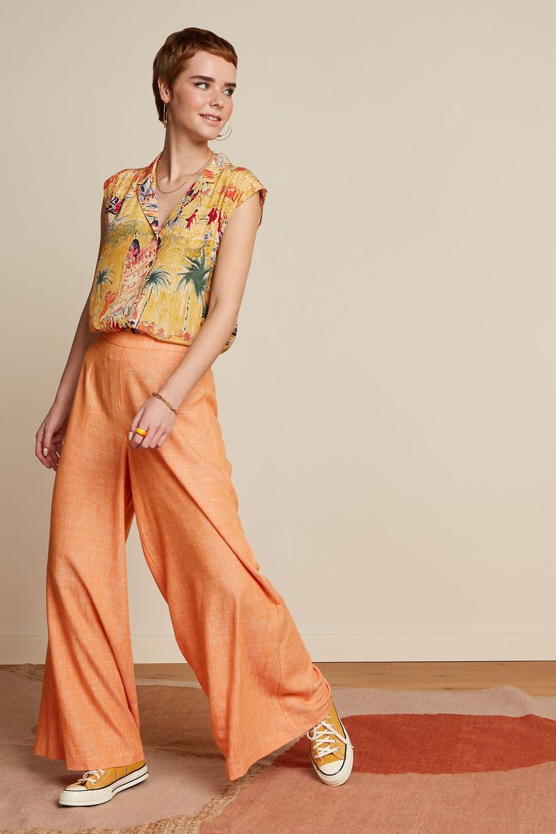 Palazzo Pants Camonte - reef coral - Dotty&Dan