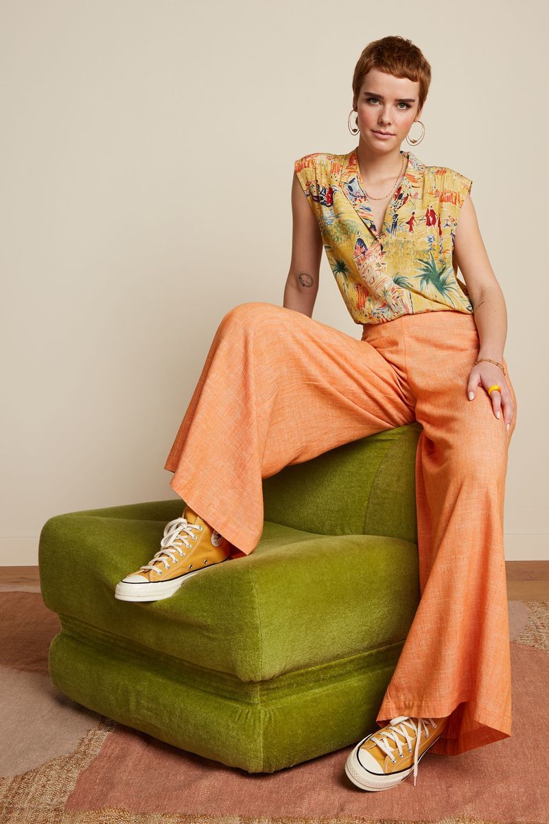 Palazzo Pants Camonte - reef coral - Dotty&Dan