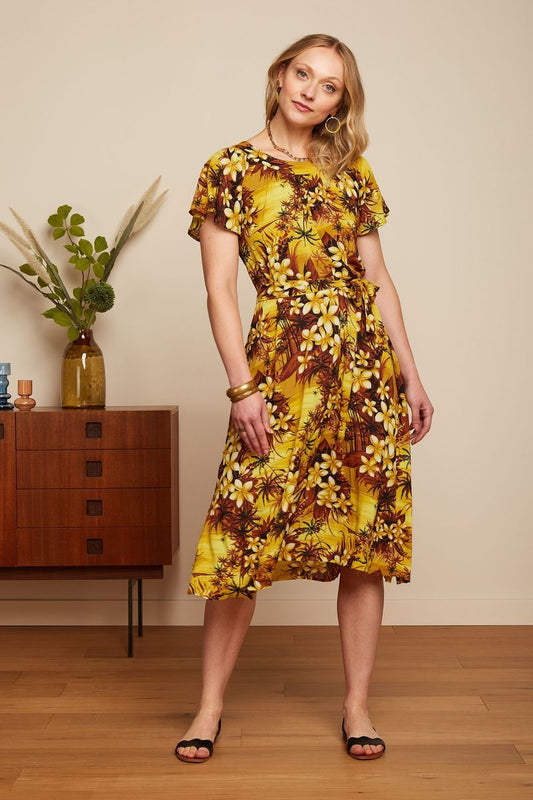 Talia Dress Emerald - amarillo gold - Dotty&Dan