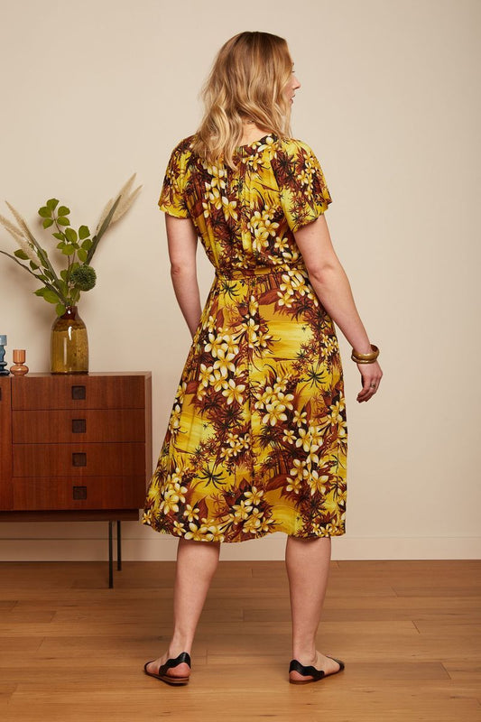 Talia Dress Emerald - amarillo gold - Dotty&Dan