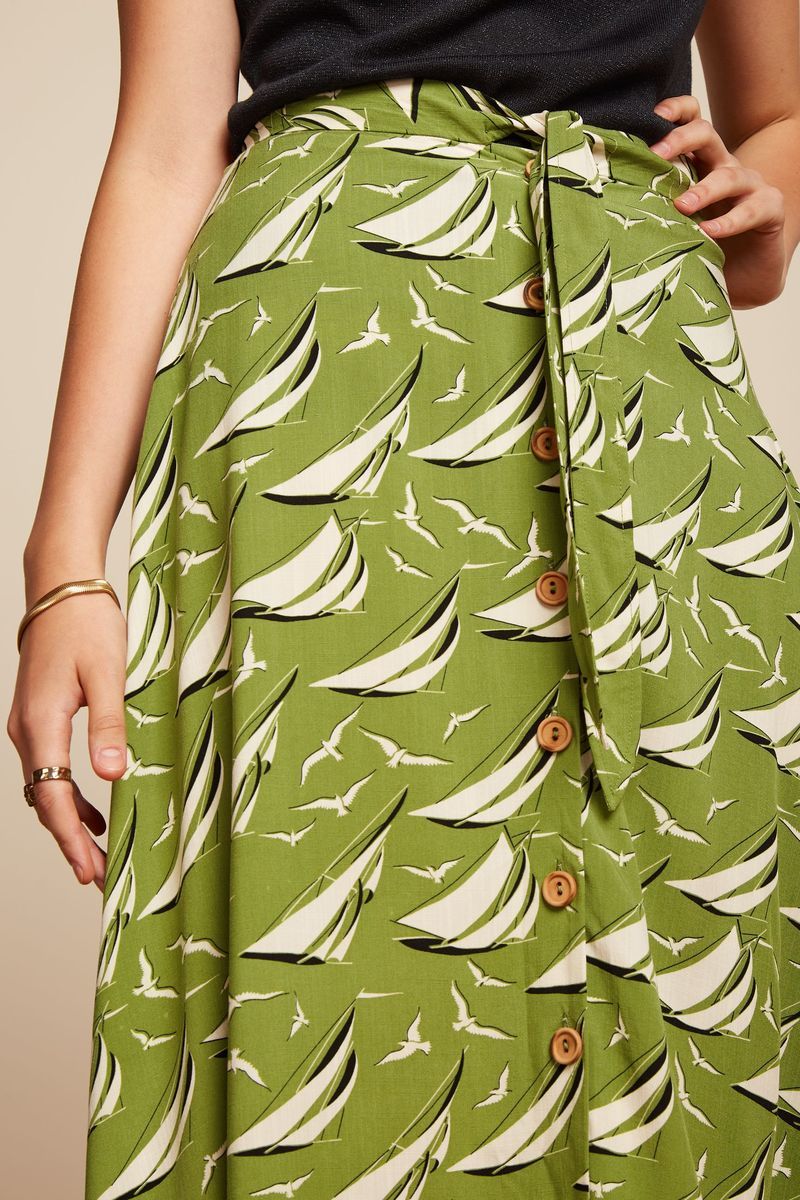 Judy midi Skirt Bateau - woodbine green - Dotty&Dan