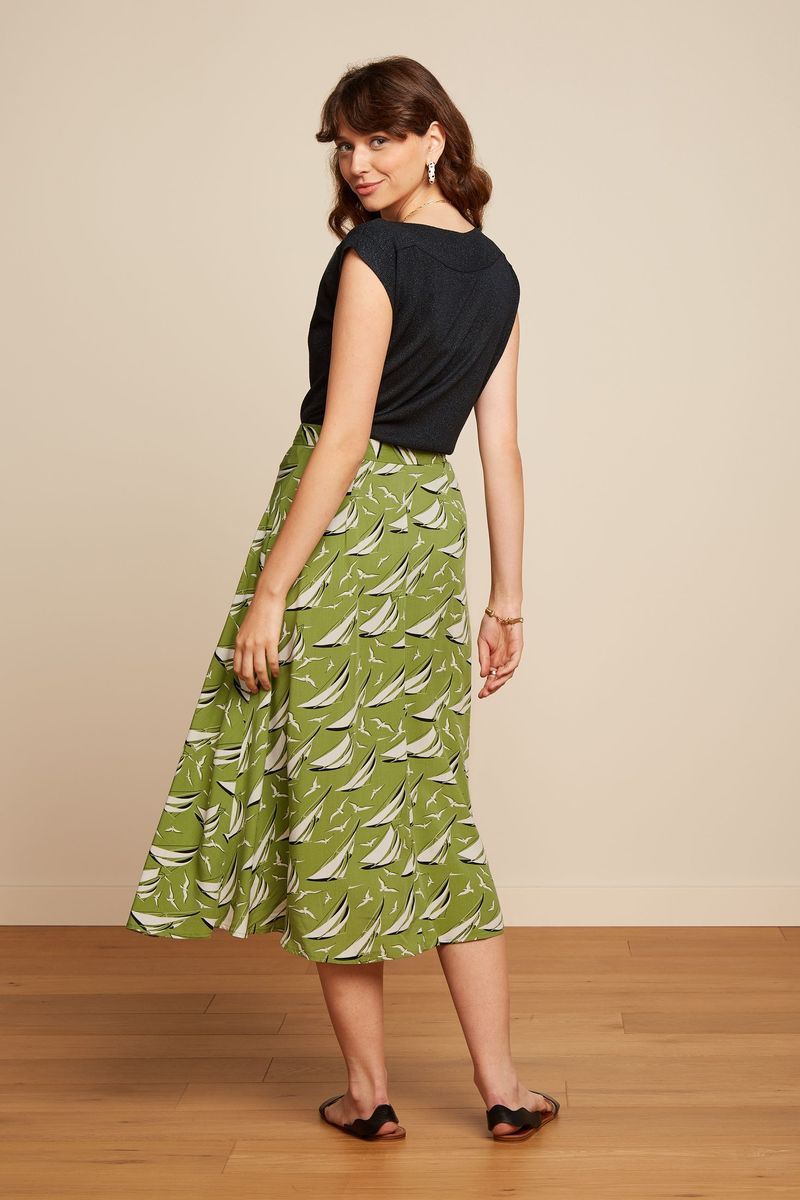 Judy midi Skirt Bateau - woodbine green - Dotty&Dan