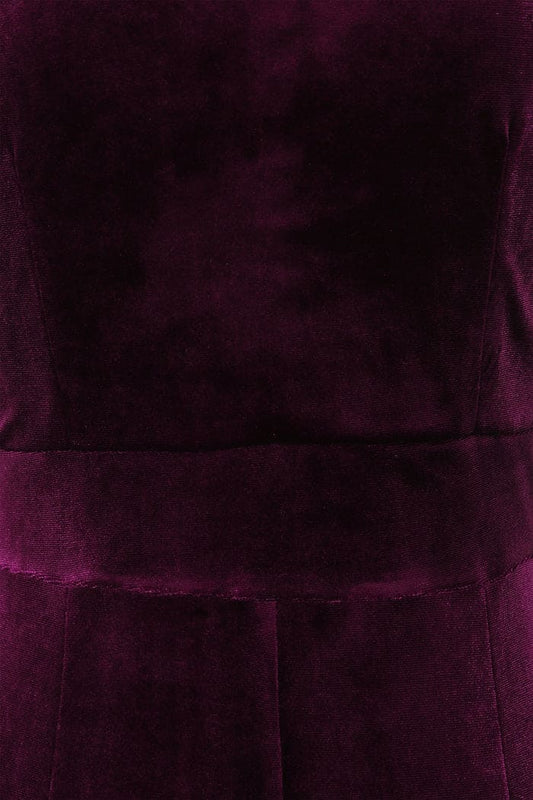 Elsie Dress - plum velvet - Dotty&Dan