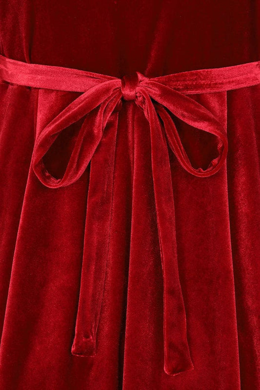 Lyra Dress - red velvet - Dotty&Dan