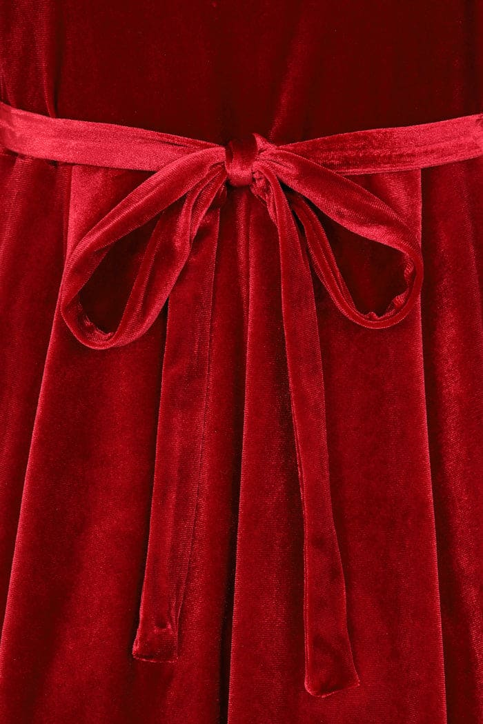 Lyra Dress - red velvet - Dotty&Dan