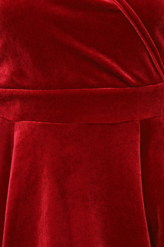 Lyra Dress - red velvet - Dotty&Dan