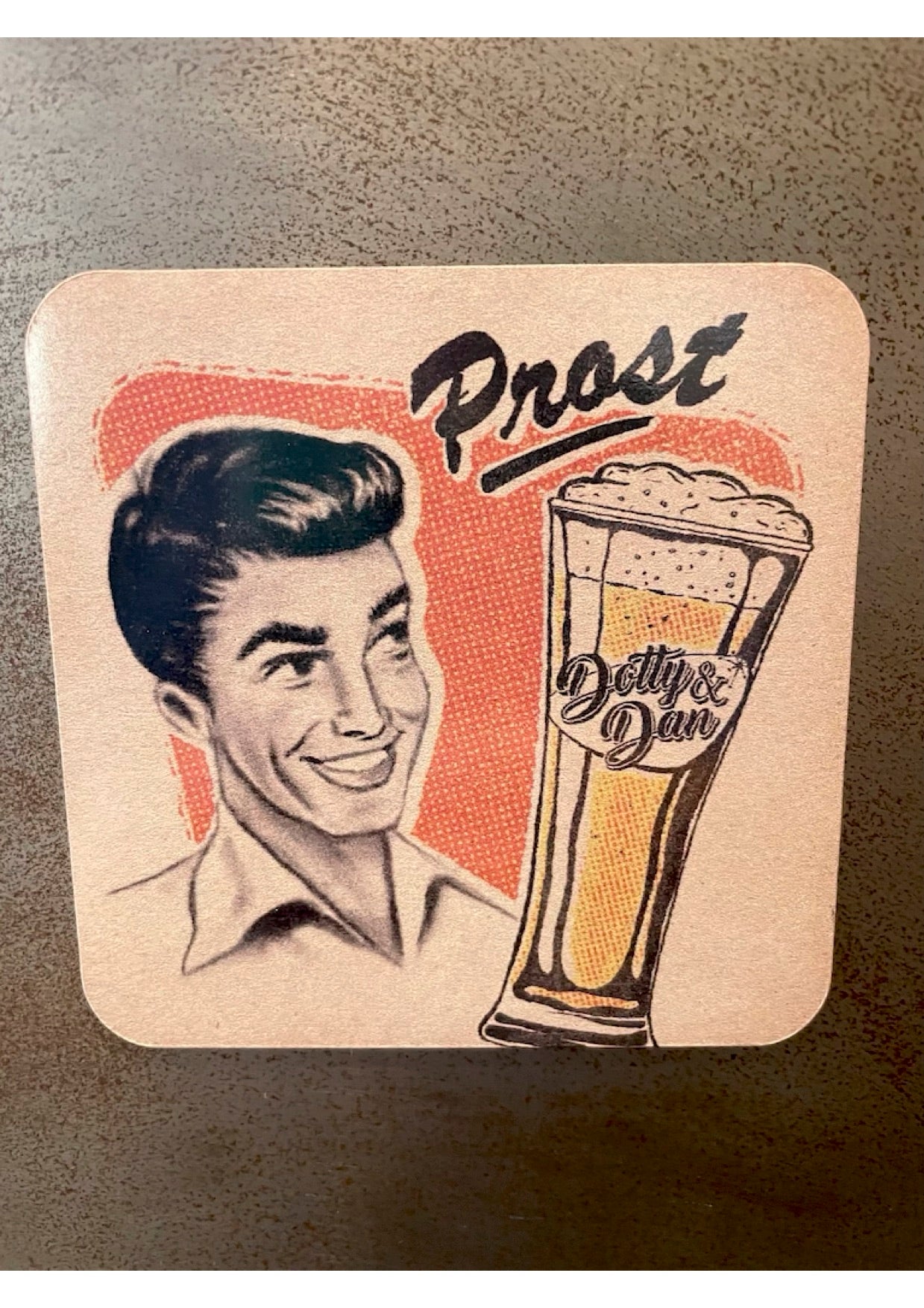 magnetische Glasuntersetzer Dan - Prost - Dotty&Dan