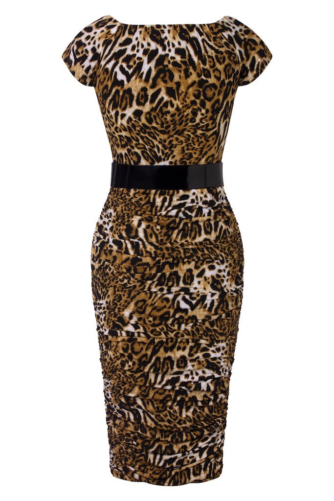 Marilyn Pencil Dress - animal print - Dotty&Dan