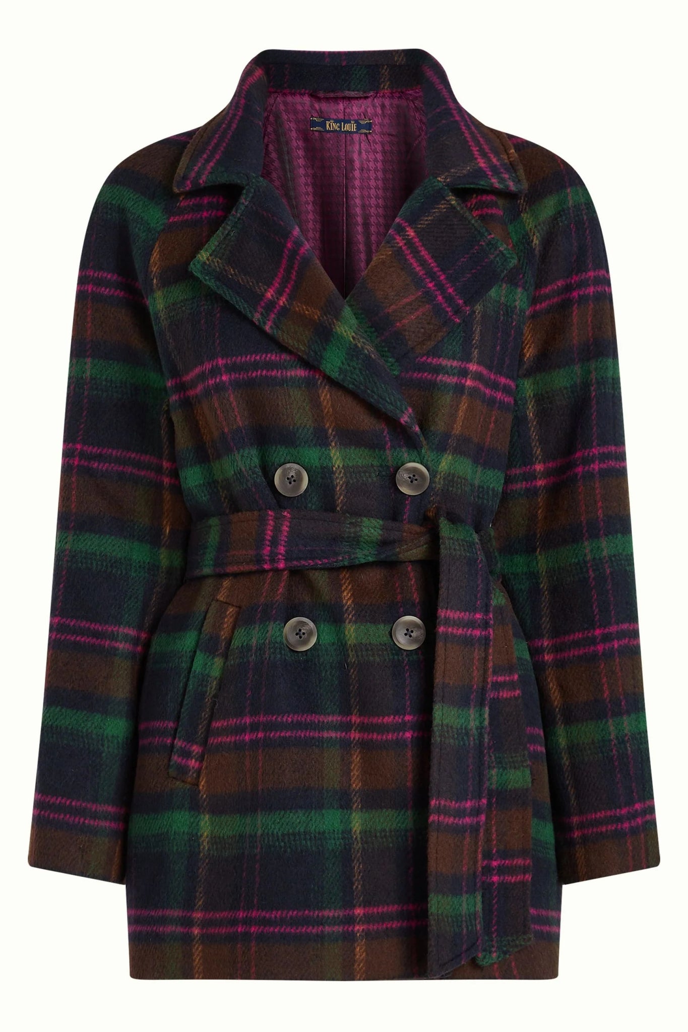 Maura Coat Brit Check - estate blue - Dotty&Dan