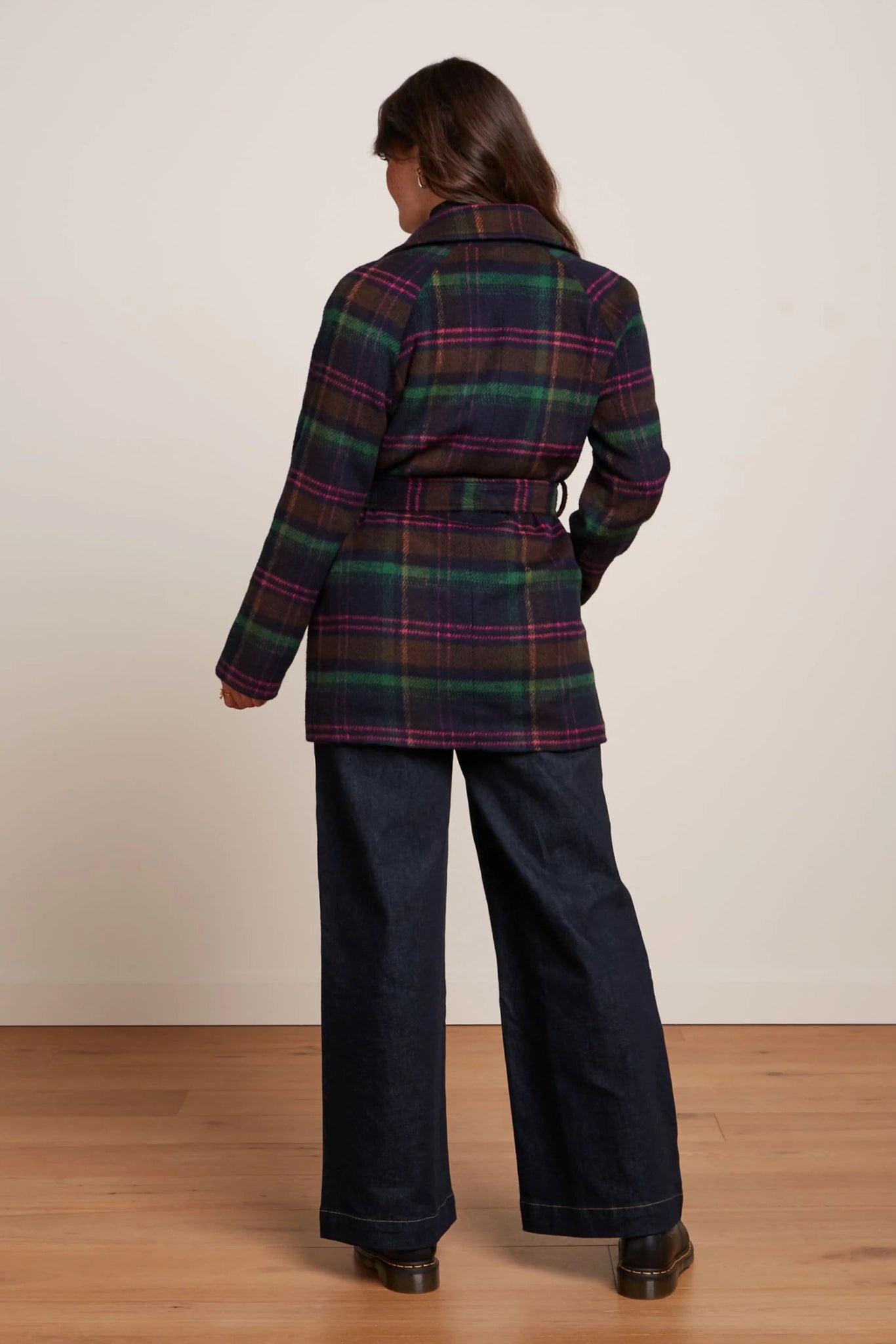 Maura Coat Brit Check - estate blue - Dotty&Dan