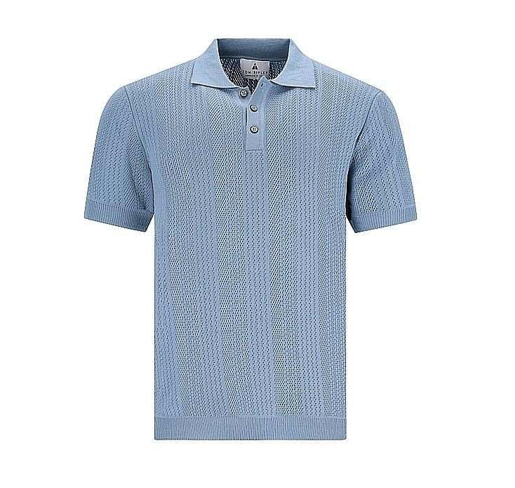 Mens Knitted Polo - avio - Dotty&Dan