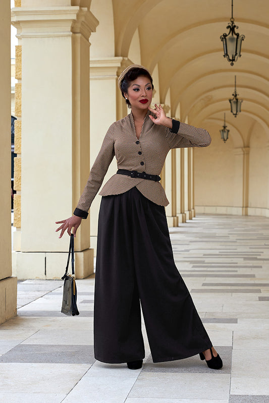 Manone-Lou Jumpsuit - mit Hahnentritt Muster - Dotty&Dan