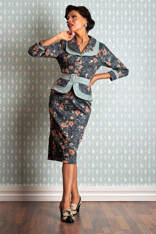 Pencilkleid Herma Lee - navy/mint - Dotty&Dan
