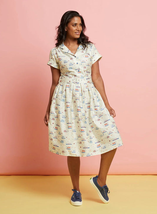 Louise - ivory lost at sea dress dreas - Dotty&Dan