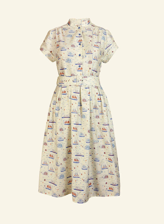 Louise - ivory lost at sea dress dreas - Dotty&Dan