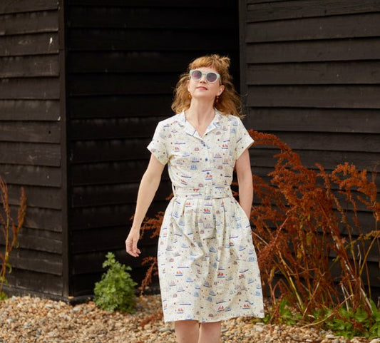 Louise - ivory lost at sea dress dreas - Dotty&Dan