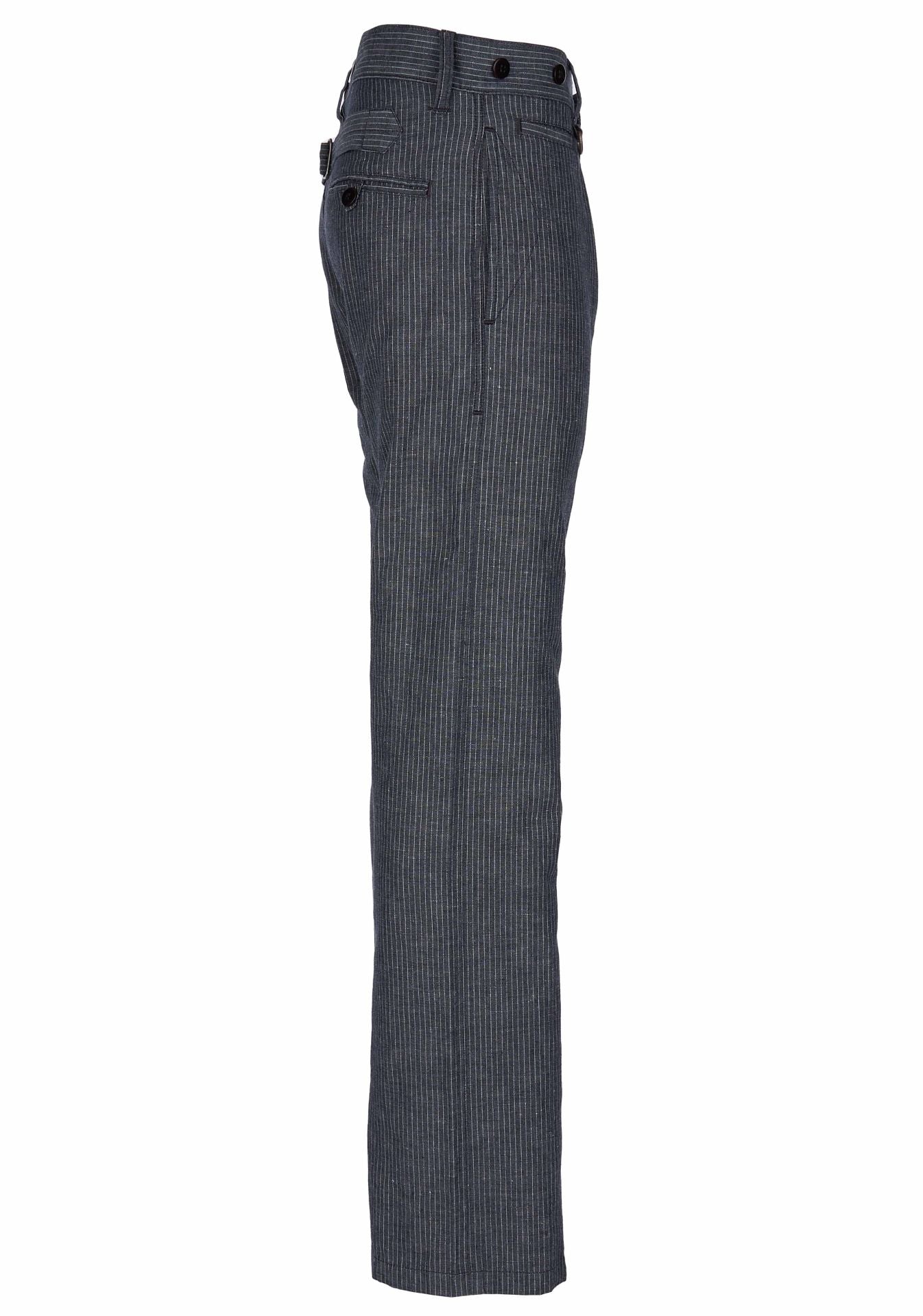 1942 Hunting Pant - grey striped linen - Dotty&Dan
