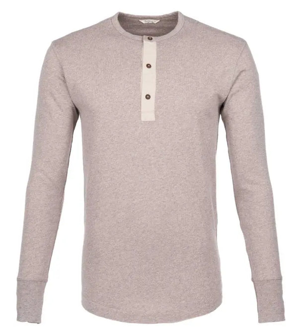 1927 Henley Shirt long sleeve - fog brown - Dotty&Dan