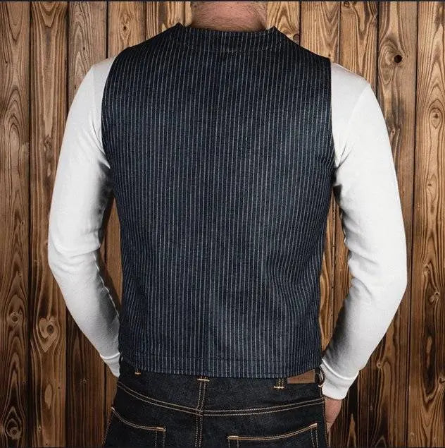 1937 Roamer Vest - blue wabash - Dotty&Dan