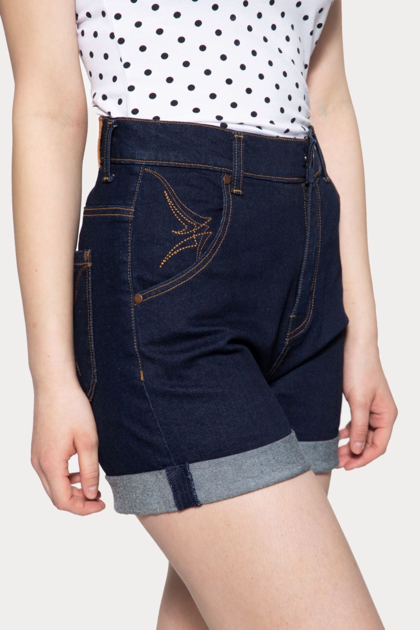Denim Short High Waist - dark blue - Dotty&Dan