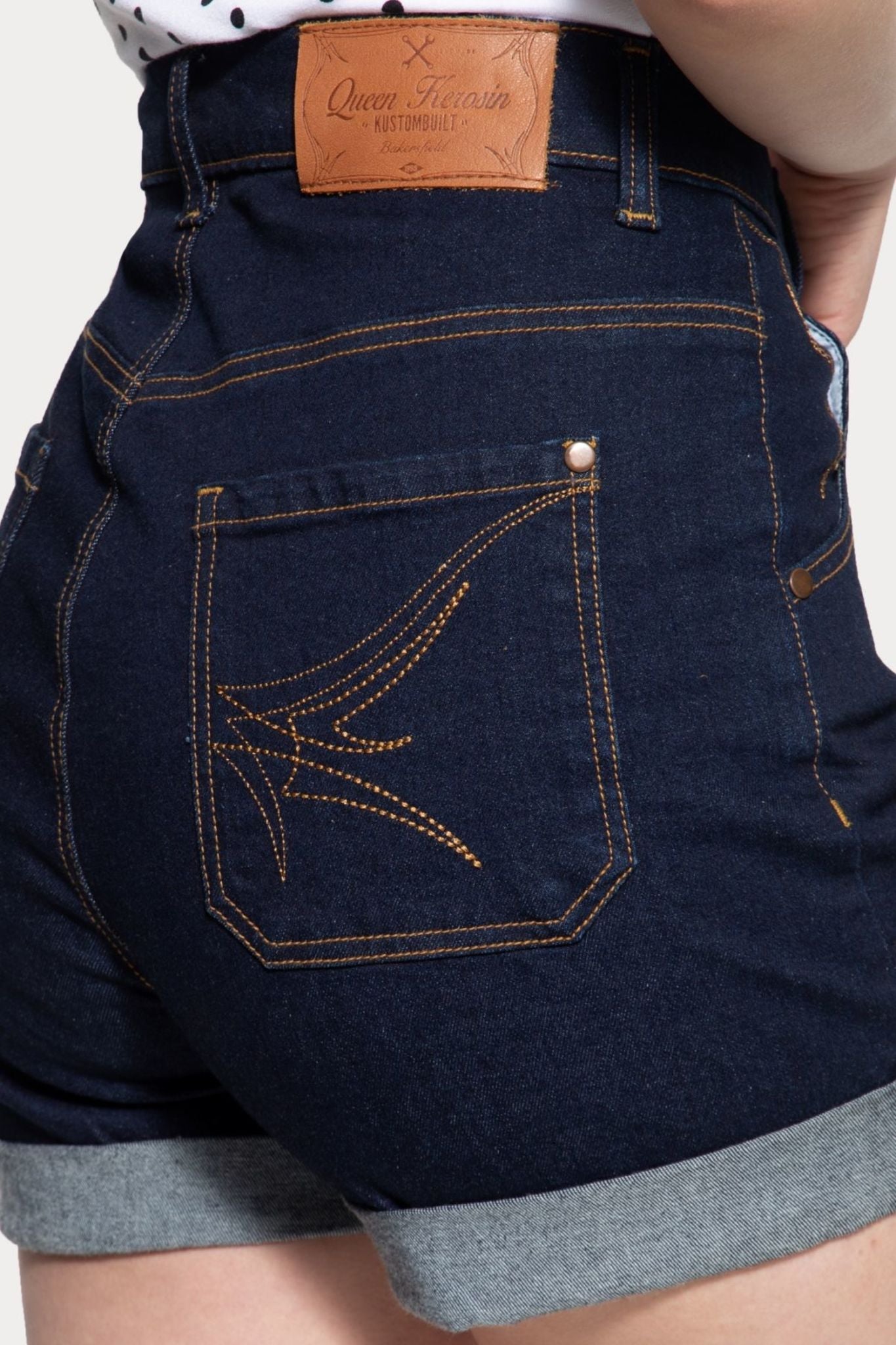 Denim Short High Waist - dark blue - Dotty&Dan