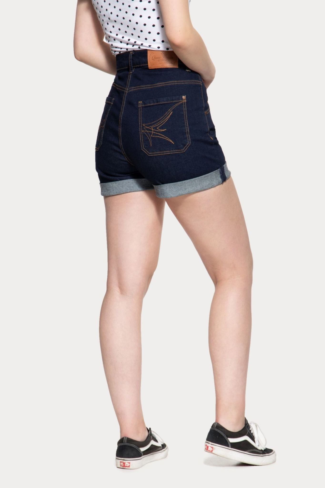 Denim Short High Waist - dark blue - Dotty&Dan
