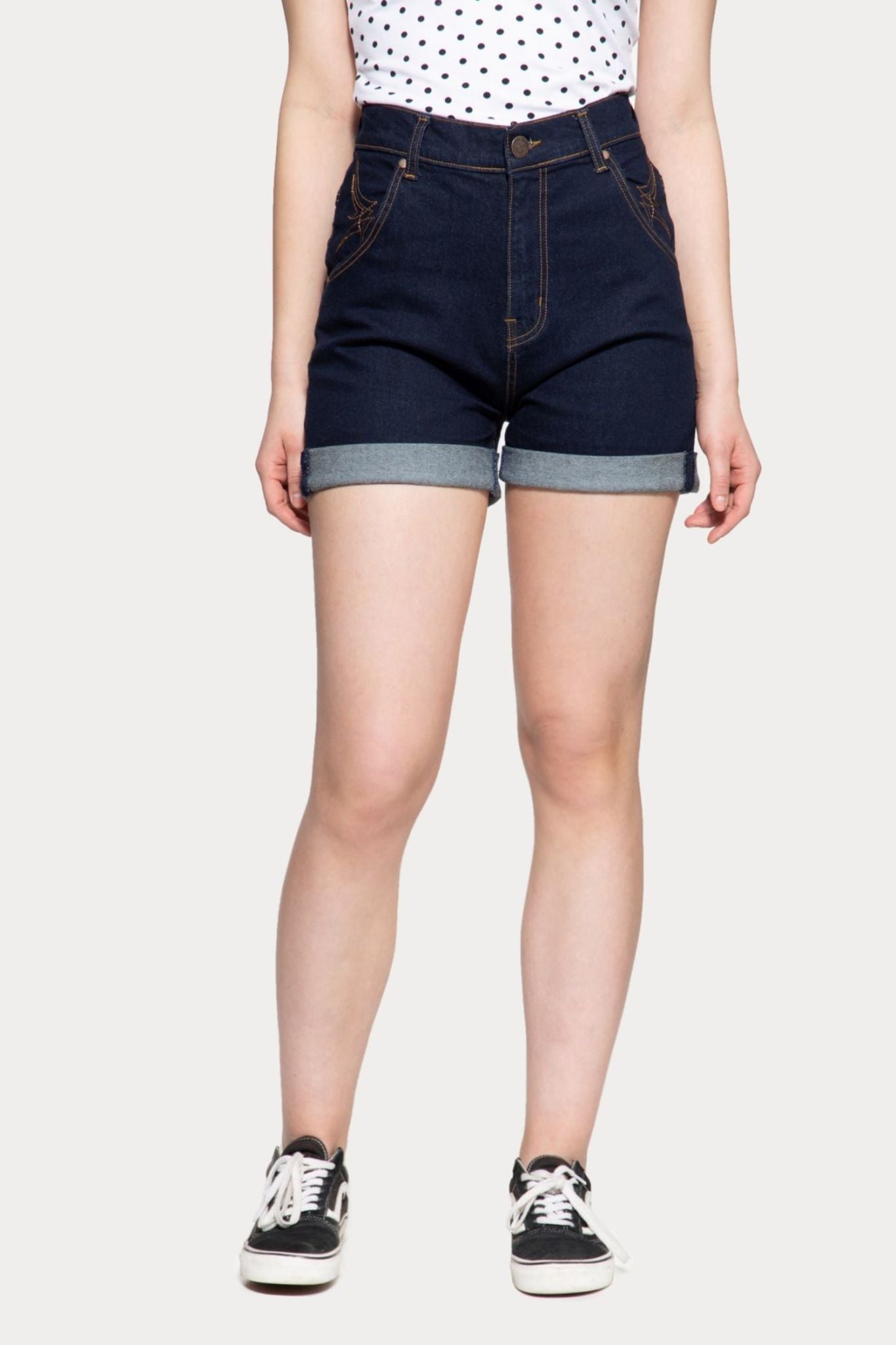 Denim Short High Waist - dark blue - Dotty&Dan