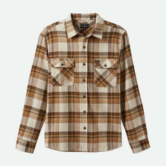 Bowery Flanellhend - creme/braun