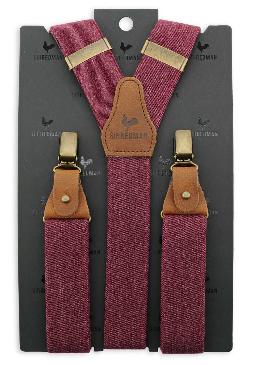 Deluxe Hosenträger Denim - urban bordeaux - Dotty&Dan