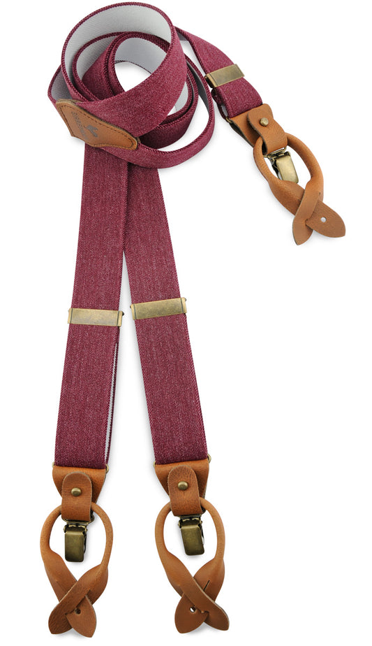 Deluxe Hosenträger Denim - urban bordeaux - Dotty&Dan