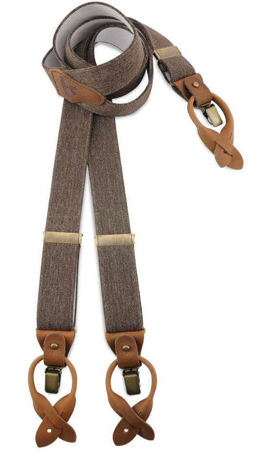 Deluxe Hosenträger Denim - urban braun - Dotty&Dan