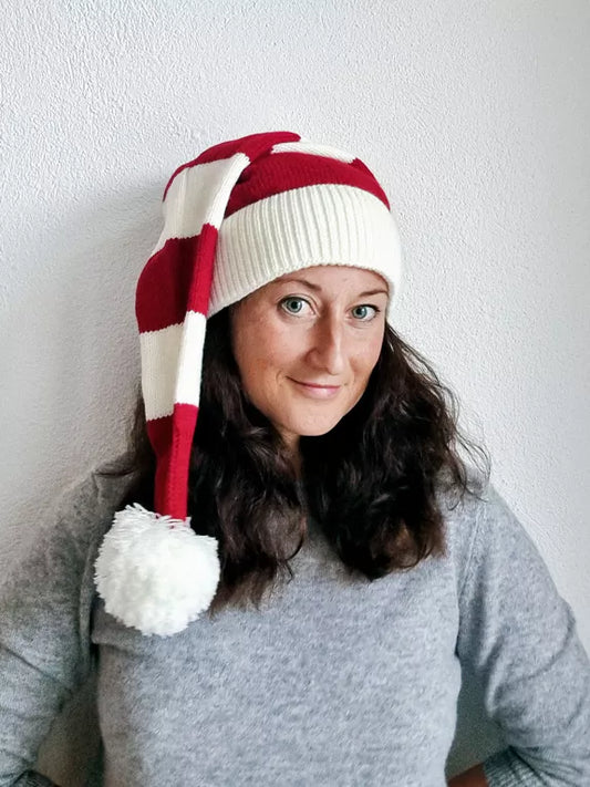 Snazzy Santa Mütze mit weihnachtsmotiv in Rot, produktansicht