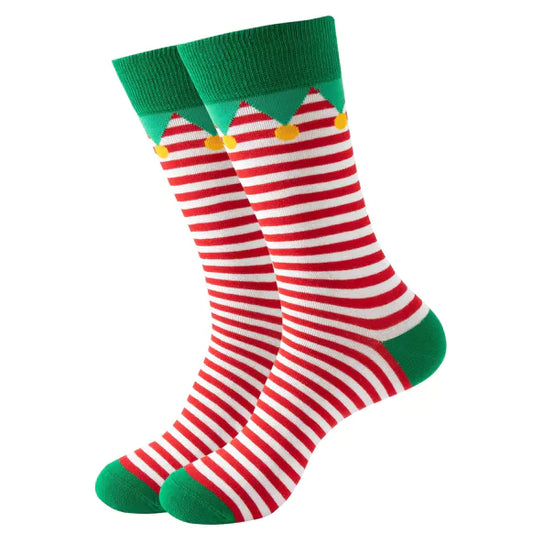 Snazzy Santa Socken mit elfen, produktansicht