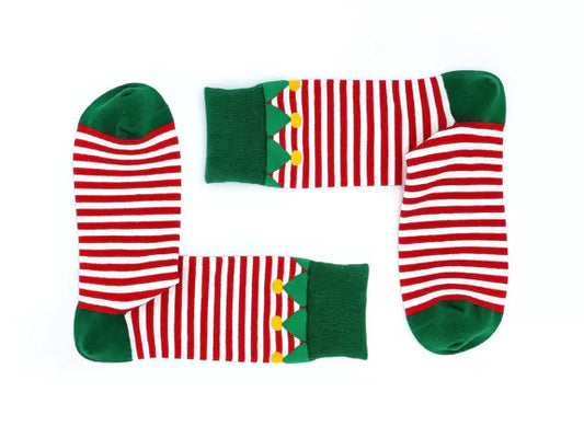 Snazzy Santa Socken mit elfen, detailansicht