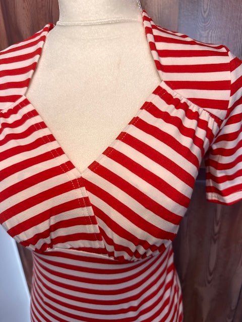 Sweetheart Top - stripe red/ecru - Dotty&Dan