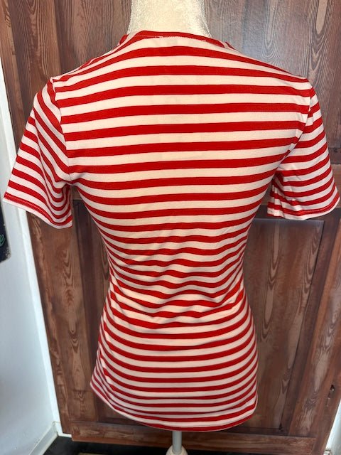 Sweetheart Top - stripe red/ecru - Dotty&Dan