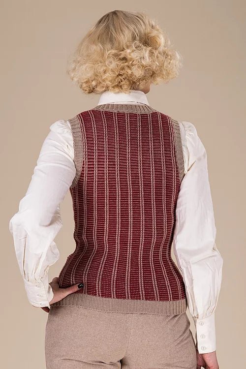 The best Sweater Vest - burgundy/sand - Dotty&Dan