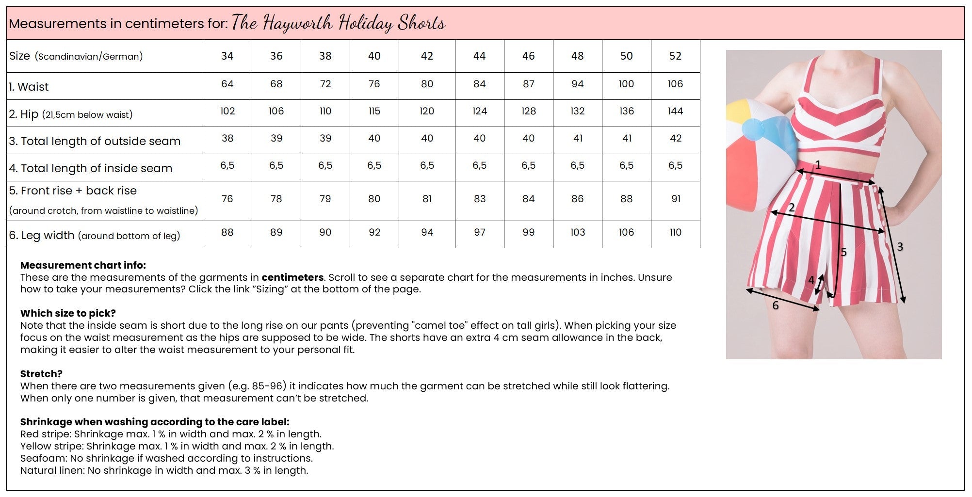 The Hayworth holiday shorts - Red/White stripe - Dotty&Dan