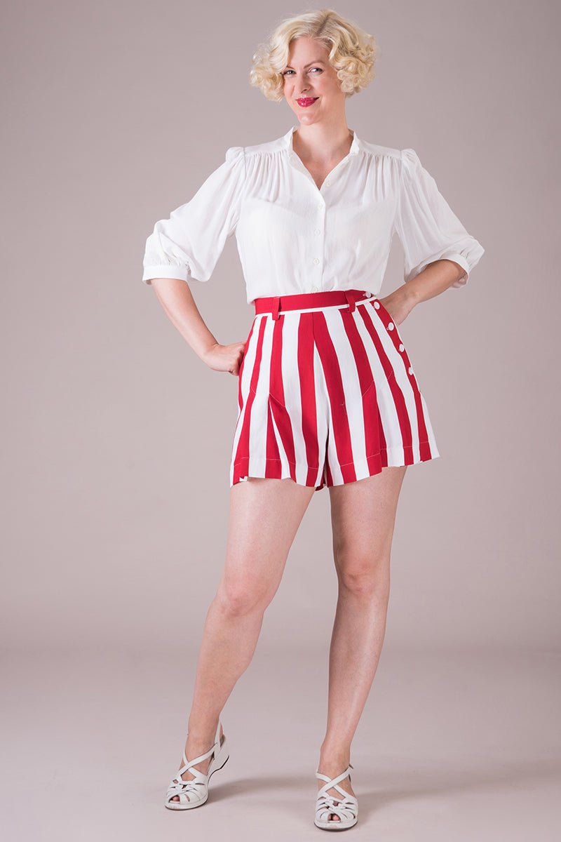 The Hayworth holiday shorts - Red/White stripe - Dotty&Dan