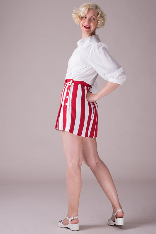 The Hayworth holiday shorts - Red/White stripe - Dotty&Dan