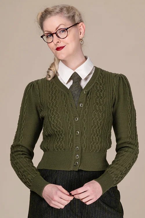 The Ice Breaker Cardigan - forest green - Dotty&Dan